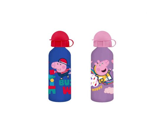 Παγούρι 500ml Peppa Pig Αλουμινίου Με Καλαμάκι Διακάκης | Παγουράκια - Δοχεία Φαγητού στο MarkCenter