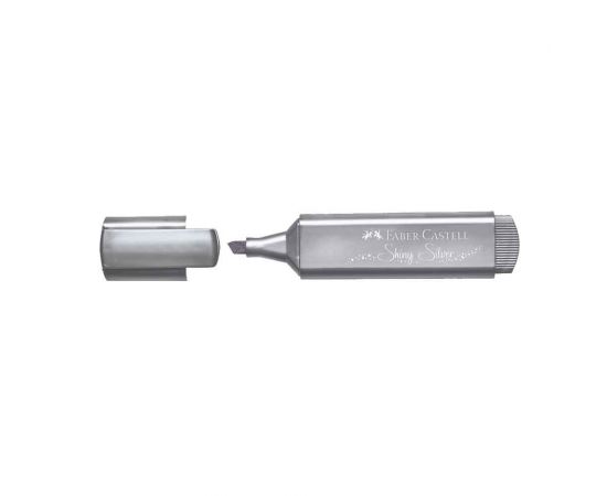 Μαρκαδόρος Υπογραμμίσεως Faber Castell Textliner Shiny Silver 5mm Μεταλλικό Ασημί Faber castell  | Γραφική Ύλη στο MarkCenter