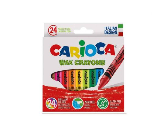 Κηρομπογιές Carioca Wax 0,8mm 24 Τεμάχια Carioca | Είδη Ζωγραφικής στο MarkCenter