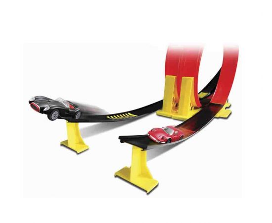 Bburago Πίστα αυτοκινήτων Ferrari 1/43 με 2 αυτοκίνητα Burago | Οχήματα στο MarkCenter