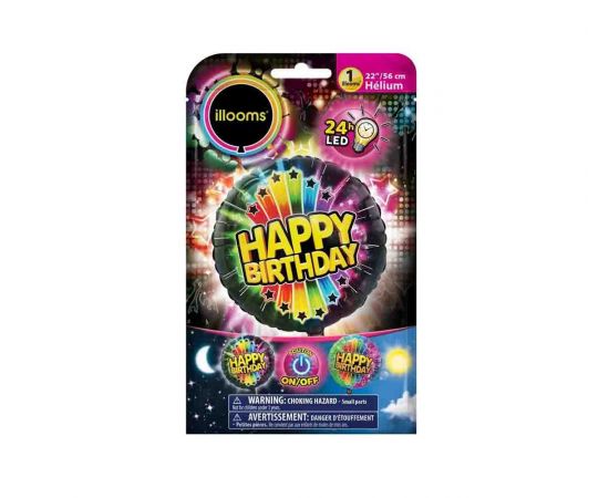 Μεγάλο φωτεινό μπαλόνι Happy Birthday Illooms 1Τμχ Giochi Preziosi | Είδη Δώρων στο MarkCenter