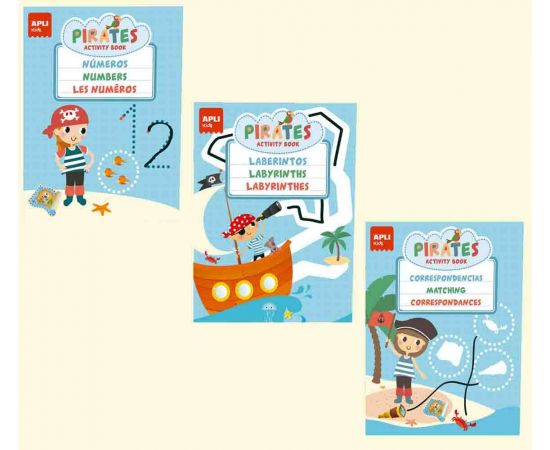 Βιβλία δραστηριοτήτων Πειρατές | APLI 18247 APLI | Παιχνίδια για Αγόρια στο MarkCenter