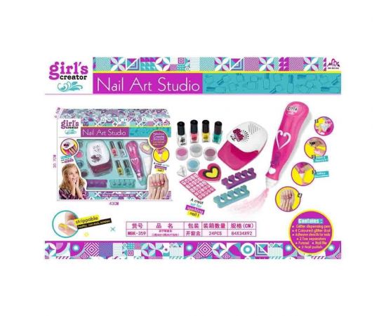 Παιδικό Σετ νυχιών με φουρνάκι  Nail art Studio | 005.359-MBK Zita Toys | Παιχνίδια για Κορίτσια στο MarkCenter