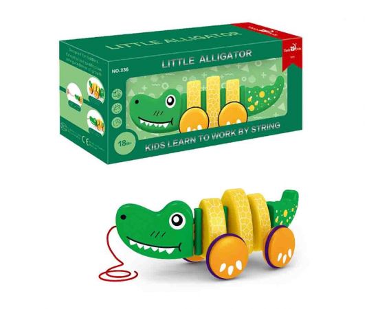Βρεφικό παιχνίδι συρόμενος κροκόδειλος | 005.336A Zita Toys | Παιχνίδια Bebe στο MarkCenter