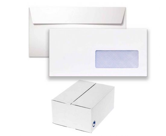 Φάκελο Λευκό Αυτοκόλλητο 11,4x23cm με παράθυρο κουτί 500 τεμάχια OEM | Χαρτικά στο MarkCenter