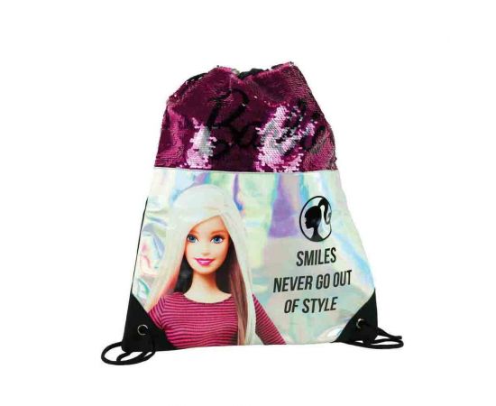 Τσάντα Πλάτης πουγκί Gim Barbie Denim Fashion GIM | Σχολικές Τσάντες - Κασετίνες στο MarkCenter