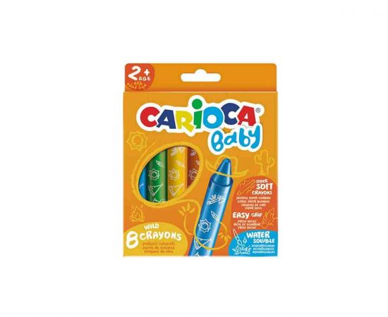 Κηρομπογιές Carioca Baby 8 Χρώματα Carioca | Είδη Ζωγραφικής στο MarkCenter