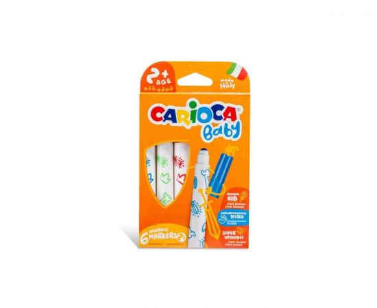 Μαρκαδόροι Carioca Baby 2+ 6 Τεμάχια Carioca | Είδη Ζωγραφικής στο MarkCenter