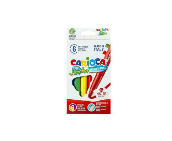 Μαρκαδόροι Carioca Jumbo 6 Τεμάχια Carioca | Είδη Ζωγραφικής στο MarkCenter