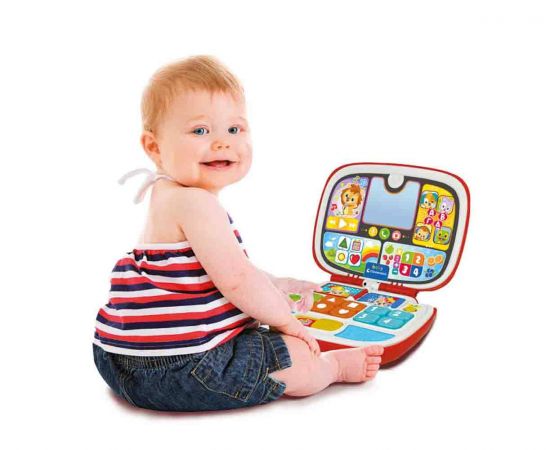 Baby Clementoni Βρεφικό Παιχνίδι Baby Laptop (Μιλάει Ελληνικά) 1000-63375 AS Company | Παιχνίδια Bebe στο MarkCenter