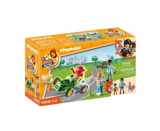 Playmobil Duck On Call - Επιχείρηση Διάσωσης: Διάσωση Στα Go-Kart | 70919 Playmobil | Παιχνίδια Unisex στο MarkCenter
