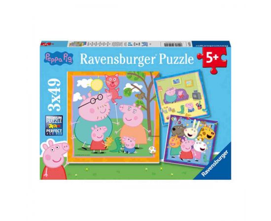 Παζλ 3x49 Κομμάτια Ravensburger Πέππα το Γουρουνάκι John Hellas | Πάζλ στο MarkCenter