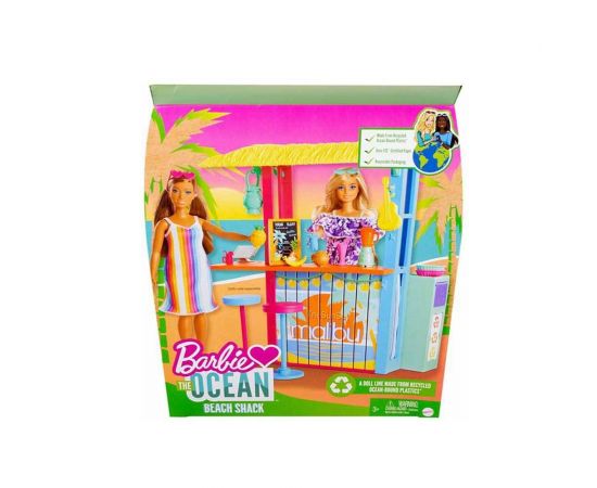 Barbie Loves the Ocean Beach Shack Playset GYG23 Mattel | Παιχνίδια για Κορίτσια στο MarkCenter
