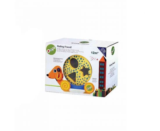 Oops Ξύλινο με Σχήματα Συρόμενο Rolling Friends Oops | Παιχνίδια Bebe στο MarkCenter