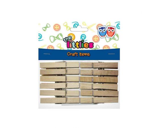 Μανταλάκια Χειροτεχνίας Ξύλινα The Littlies 48mm 12τμχ | 000646523 Διακάκης | Είδη Χειροτεχνίας στο MarkCenter