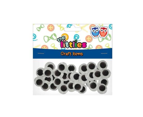 Ματάκια Χειροτεχνίας The Littlies Στρογγυλά Κινούμενα 100τμχ 10mm | 000646599 Διακάκης | Είδη Χειροτεχνίας στο MarkCenter