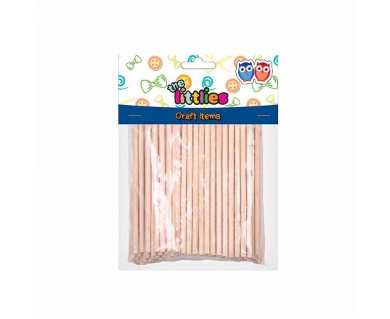 Ξυλάκια Χειροτεχνίας Κυλινδρικά 4x100mm 100τμχ The Littlies | 000646522 Διακάκης | Είδη Χειροτεχνίας στο MarkCenter