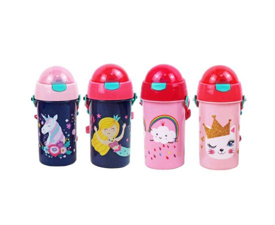 Παγούρι Πλαστικό Must Κορίτσι 500ml Must Team | Παγουράκια - Δοχεία Φαγητού στο MarkCenter