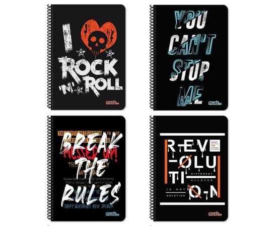 Τετράδιο Σπιράλ A4 3 Θέματα 90Φ Must Revolution | 000584655 Must Team | Σχολικά Τετράδια στο MarkCenter