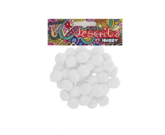 Pompons Describo Λευκό Χρώμα 50 Τεμάχια Μέγεθος 25mm Describo | Είδη Χειροτεχνίας στο MarkCenter