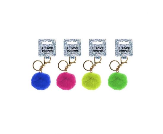 Μπρελόκ Pompon με Κλιπ, 4 Ασορτί Χρώματα Σακουλάκι 8τμχ STYLEX Stylex | Είδη Δώρων στο MarkCenter