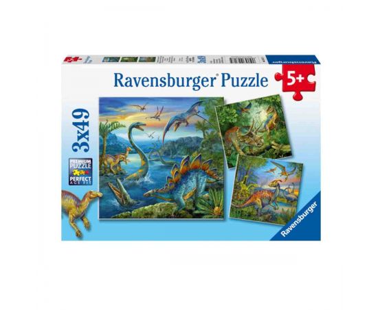 Παζλ 3X24 Κομμάτια Ravensburger Δεινόσαυροι John Hellas | Πάζλ στο MarkCenter