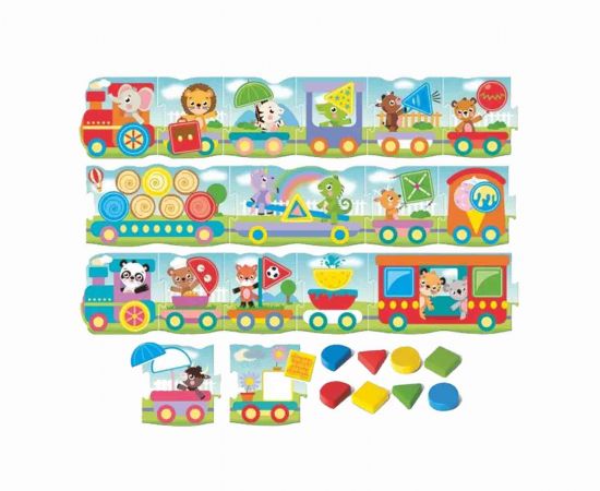 Εξυπνούλης Baby Montessori Τρενάκι Με Σχήματα 1024-63237 AS Company | Παιχνίδια Bebe στο MarkCenter