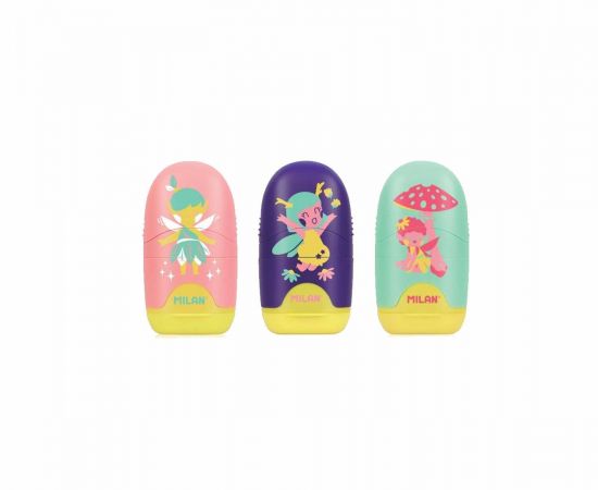 Γόμα και Ξύστρα Milan Μονή Κάψουλα Fairy Tale Milan | Γραφική Ύλη στο MarkCenter