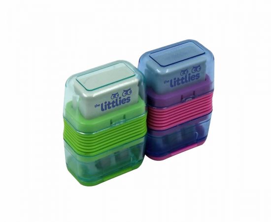 Γόμα The Littlies με Διπλή Ξύστρα 55x40mm Διακάκης | Γραφική Ύλη στο MarkCenter