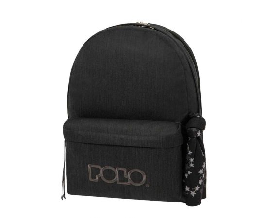 Τσάντα Πλάτης POLO Original Double Scarf Μαύρο (Μολυβί) Polo | Σχολικές Τσάντες - Κασετίνες στο MarkCenter