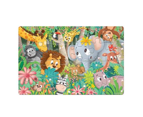Παζλ Δαπέδου 24τμχ Ζώα της Ζούγκλας  | Πάζλ στο MarkCenter