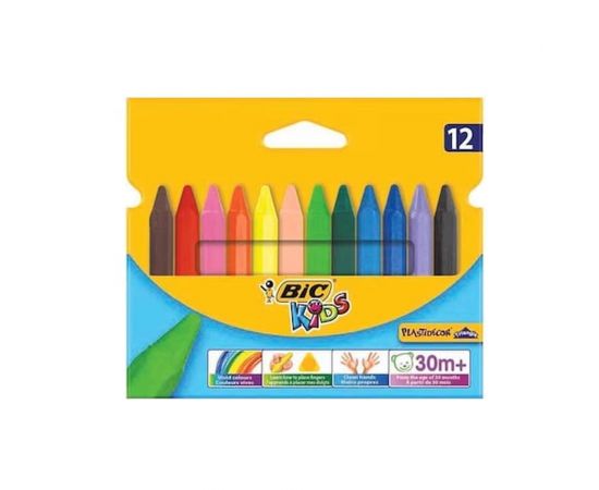Κηρομπογιές Bic Kids 12τμχ Bic | Είδη Ζωγραφικής στο MarkCenter
