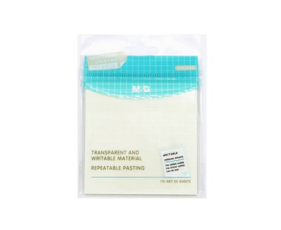Χαρτάκια Αυτοκόλλητα M&G Διάφανα 68x68 50φ M&G | Προμήθεια Γραφείου στο MarkCenter