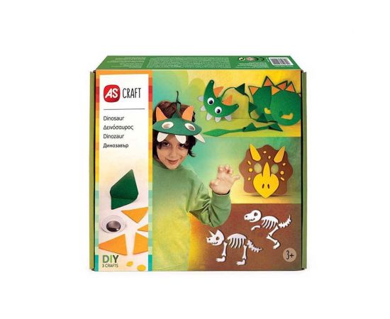 AS Craft Δεινόσαυρος Παιχνίδι Με 3 Χειροτεχνίες DIY | 1038-31004 AS Company | Παιχνίδια για Αγόρια στο MarkCenter