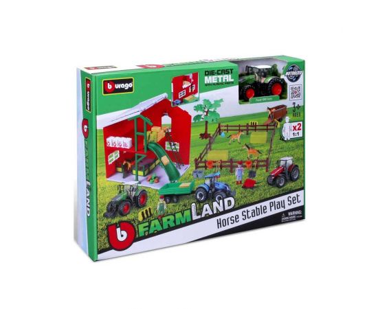 Bburago Farmland Στάβλος με Τρακτέρ Star Toys | Παιχνίδια για Αγόρια στο MarkCenter