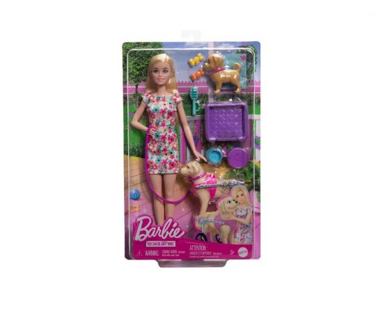 Barbie Κούκλα με Κουταβάκια και Αναπηρικό Αμαξίδιο Σκύλου | HTK37 Mattel | Παιχνίδια για Κορίτσια στο MarkCenter