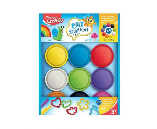 Maped Creative Πλαστοζυμαράκια με 9 δοχεία και 12 αξεσουάρ Maped | Παιχνίδια για Αγόρια στο MarkCenter