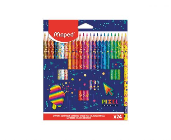Maped Ξυλομπογιές Pixel Party 24τμχ Maped | Είδη Ζωγραφικής στο MarkCenter