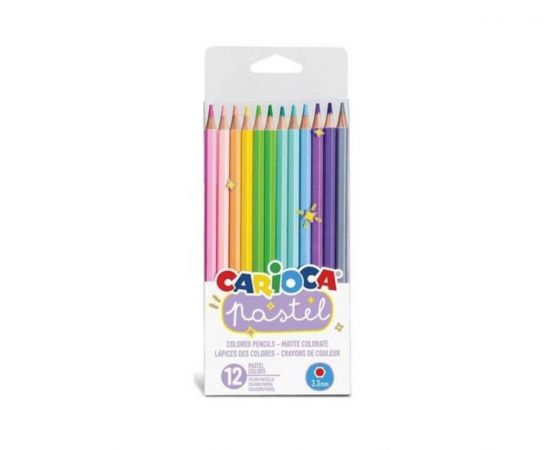 Ξυλομπογιές Carioca Pastel  12τμχ Carioca | Είδη Ζωγραφικής στο MarkCenter