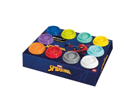 Πλαστελίνη Spiderman Βαζάκι 10τμχ x 50gr AS Company | Παιχνίδια για Αγόρια στο MarkCenter