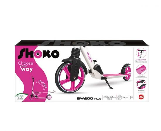 Shoko Παιδικό Πατίνι BW 200 Plus Φούξια | 5004-50521 AS Company | Παιχνίδια για Κορίτσια στο MarkCenter