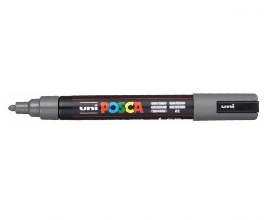 Μαρκαδόρος UNI Posca PC-5M Σκούρο Γκρι Uni-ball | Γραφική Ύλη στο MarkCenter