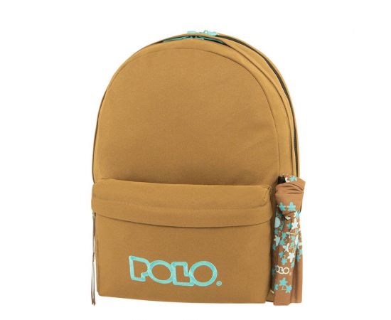 Τσάντα Πλάτης POLO Original Double Scarf Καφέ Πετρολ Polo | Σχολικές Τσάντες - Κασετίνες στο MarkCenter