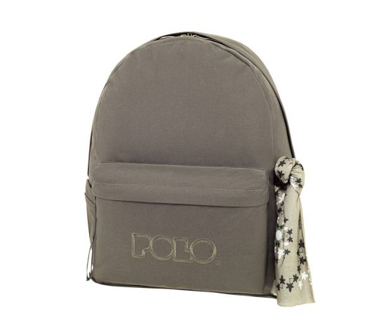Τσάντα Πλάτης POLO Original Scarf Ανθρακί Polo | Σχολικές Τσάντες - Κασετίνες στο MarkCenter