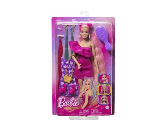 Barbie Κούκλα Πολύχρωμα Μαλλιά | JDC85 Mattel | Παιχνίδια για Κορίτσια στο MarkCenter