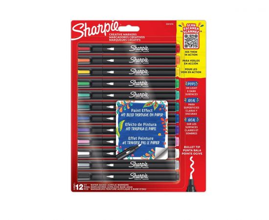Ακρυλικοί Μαρκαδόροι Sharpie Σετ 12 Τμχ Sharpie | Γραφική Ύλη στο MarkCenter
