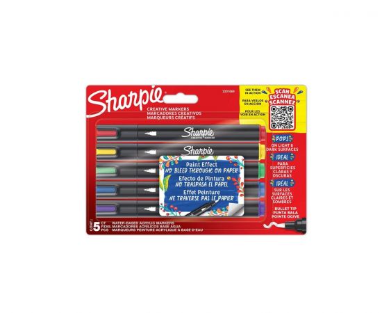 Ακρυλικοί Μαρκαδόροι Sharpie Σετ 5 Τμχ Sharpie | Γραφική Ύλη στο MarkCenter
