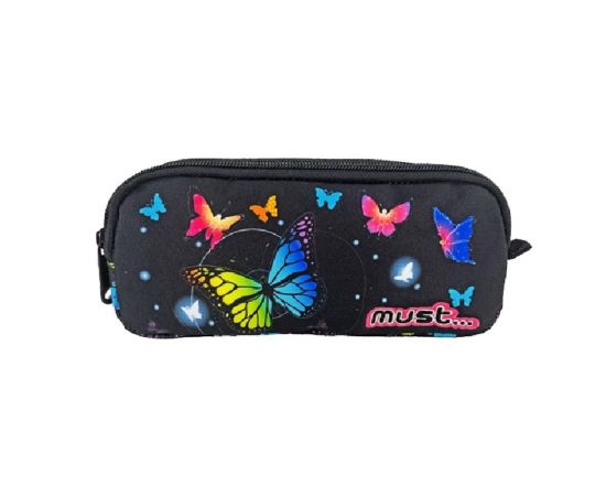 Κασετίνα Must Βαρελάκι με 2 θήκες Energy Butterflies Must Team | Σχολικές Τσάντες - Κασετίνες στο MarkCenter