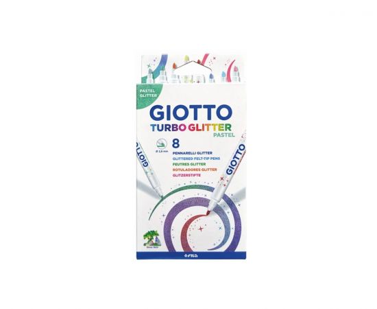 Μαρκαδόροι Ζωγραφικής Giotto Turbo Glitter Pastel 8τμχ Giotto | Είδη Ζωγραφικής στο MarkCenter