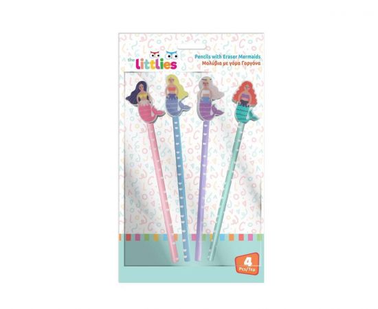 Μολύβι με Γόμα The Littlies Γοργόνες 4 Τεμάχια The Littlies | Γραφική Ύλη στο MarkCenter
